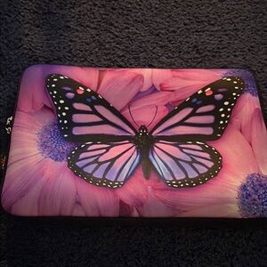 Pink Butterfly Laptop Sleeve